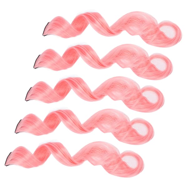 5 stk. Sakura Pink Clip-in Hår Extensions til Cosplay Fest