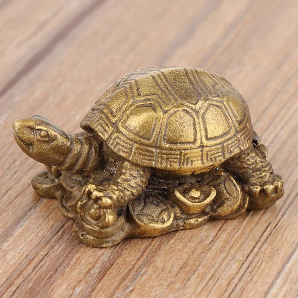 Kinesisk bronse Lucky Tortoise Håndverk Dekorasjon