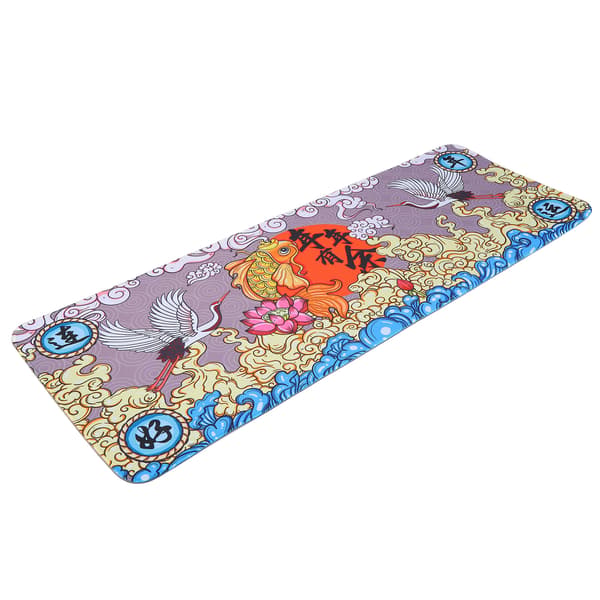 Vaskbar Gummimusemåtte 300x800x3mm Fiskemønster Stort Gamingtilbehør til Computer Notebook Tablet