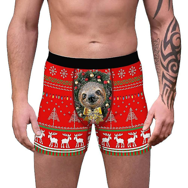 Christmas Boxers Briefs Mænd Xmas Undertøj Underbukser E M