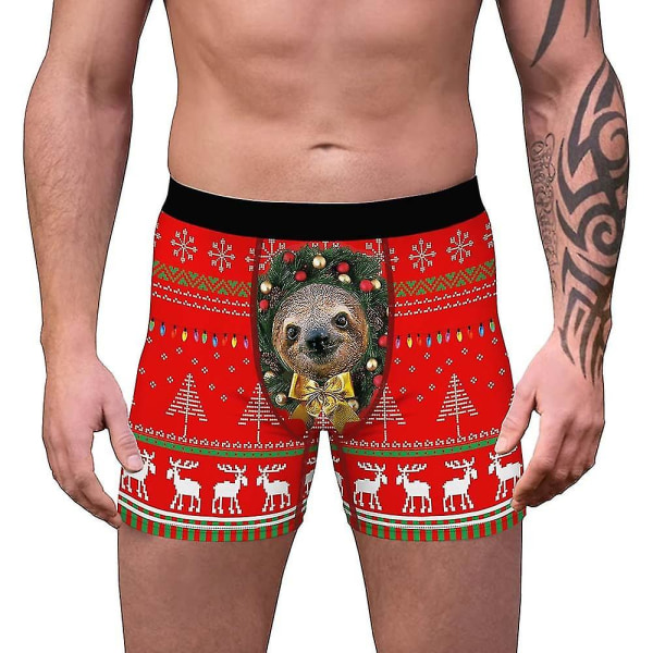 Christmas Boxers Briefs Menn Xmas Undertøy Underbukser E M