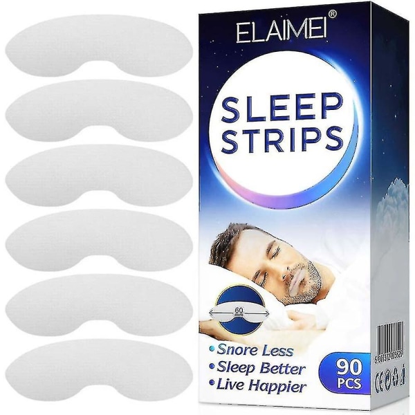 90 stk Sleep Lip Tapes Lukke munn Søvn strips Reduser søvn Snorking Munn Pust