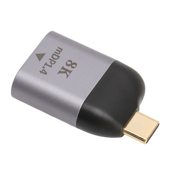USB C - Mini DisplayPort -sovitin, Plug and Play, 8K 60Hz, Type C uros - Mini DP naaras