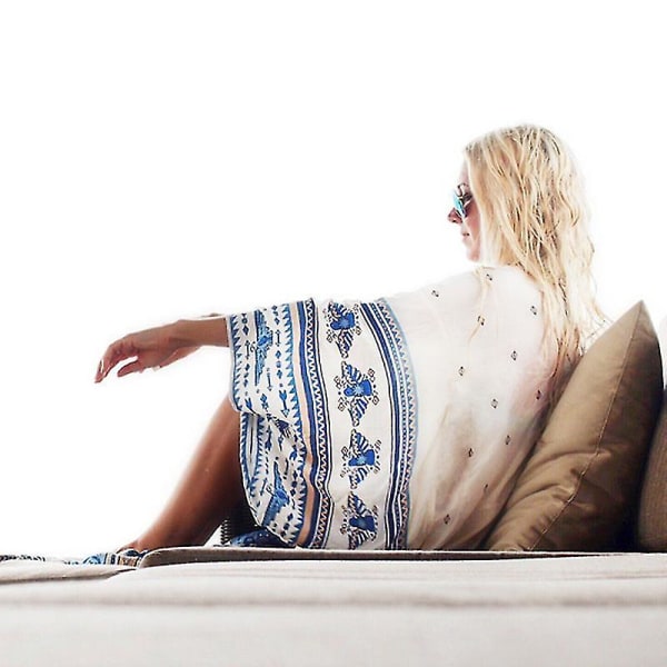 Kvinder Boho Cover Up Bikini Badetøj Beach Maxi Lang Kjole