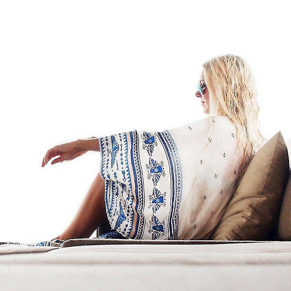 Naisten Boho Cover Up -bikinit uimahousut Beach Maxi pitkä mekko