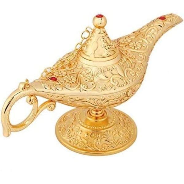 Aladdin Lampe Dekorasjon, Metall Aladdin Dekorativ Lampe Magic Aladdin Lamp Magic Genie Legend Lamp Vintage Bord Decorati
