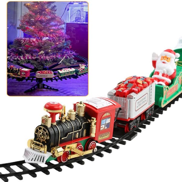 Elektrisk legetøjstogsæt til jul med lys og lyd Santa Express leveringsgave til børn