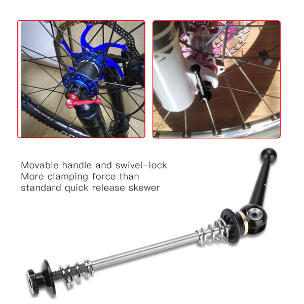 Titanium Alloy Quick Release Cykel Spyd 135mm Sort til Mountain Road Cykel