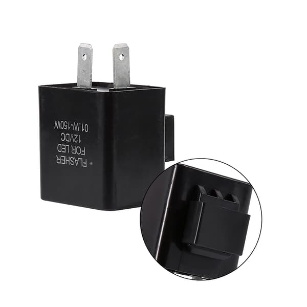 Sort 12V 2-polet Blinker Relæ Motorcykel LED Blinklys