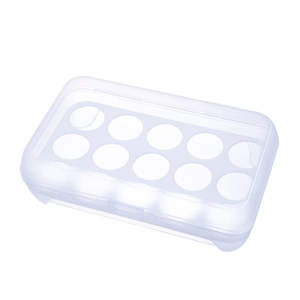 15 Fack Plast Äggförvaringslåda Vit