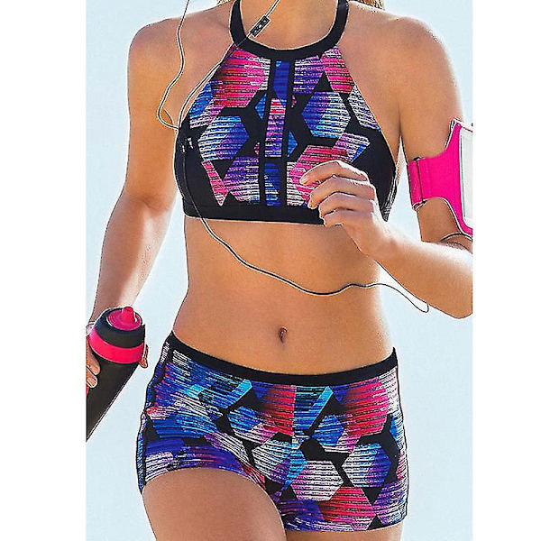 Naisten pehmustettu Tankini- set, uimapuku, uimapuku M