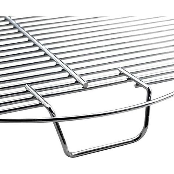 44,5 cm Cirkulær Grillrist i Rustfrit Stål - Afrundet Design for Jævn Tilberedning - Velegnet til Indendørs og Udendørs Brug