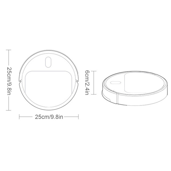 Intelligent Robotdammsugare USB-driven Vit 1 Styck