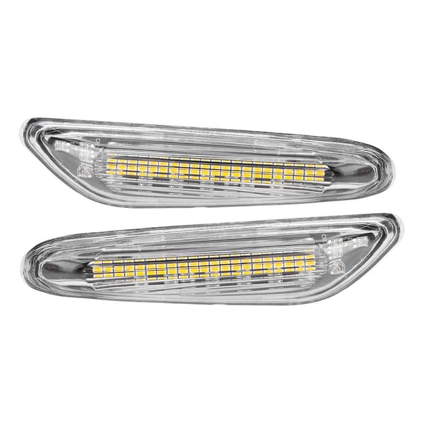 LED Dynamisk Flydende Lys Side Blinklys Indikator Par Kompatibel med E90 E91 E92 E93 E60 E87 E82 E46 Hvid