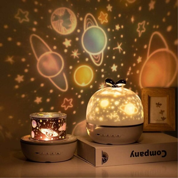 Star Light projektorlampe, Bluetooth musik, romantisk fødselsdagsprojektor - seks plug-in projektorsæt