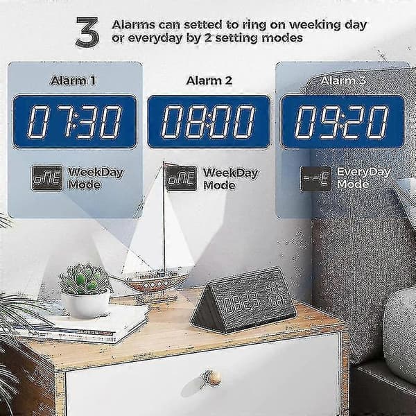 Väckarklockor Väckarklocka Digitala Väckarklockor Sovrum Led Liten Skrivbordsklocka