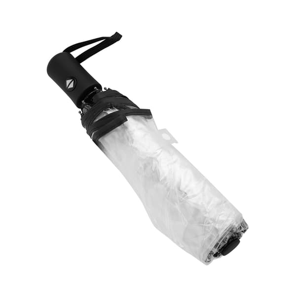 Bärbart Transparent Tri Fold Mode Paraply för Kvinnor