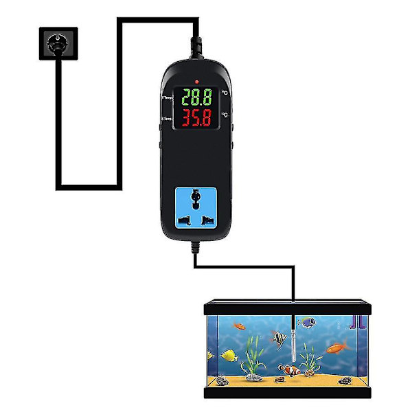 Mh-2000 Ac90v~ 250v kvalitets elektronisk termostat Led digital avlstemperaturkontroll termoelement termostat