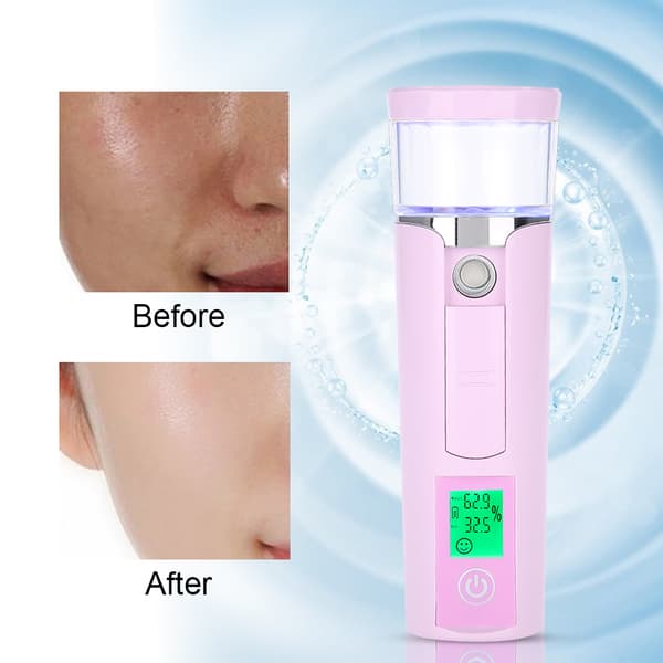 Cool Mist Face Nano Atomizer Handy Moisturizing Spray Skin Beauty 40ml Rosa