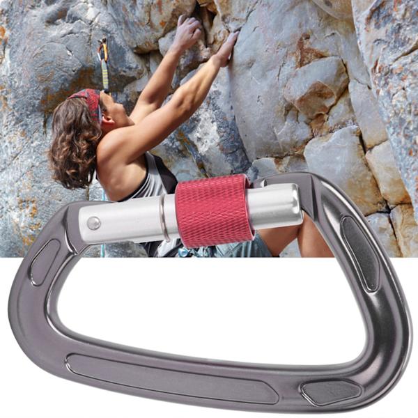 7075 Flygplansaluminium Master Lock Karbinhake D Ring Säkerhetsspänne Utomhus Klättring Camping Säkerhetsutrustning Grå