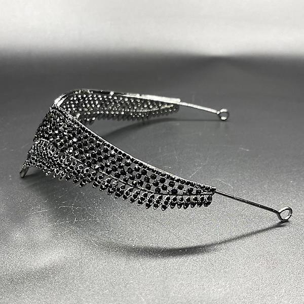 Krone Ornament Brude Bryllup Tilbehør Simpel Legering Sort Håndlavet Brudekjole Smykker