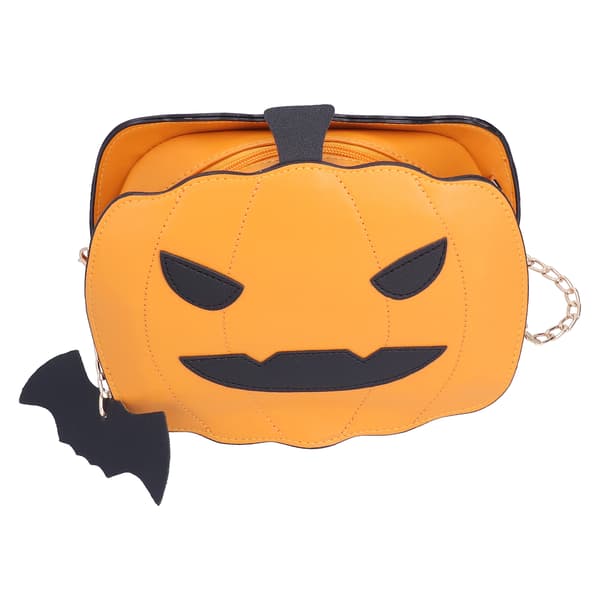 Stor Halloween Godisväska Brun Pumpaformad Axelväska