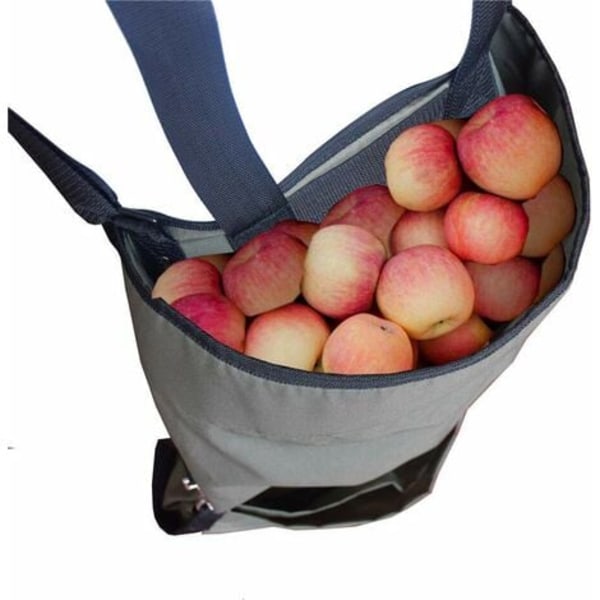 Hagefruktplukkeforkle - Stor fruktplukkepose Heavy Duty Oxford Cloth - Grønne oppbevaringslommer for frukt grønnsaker