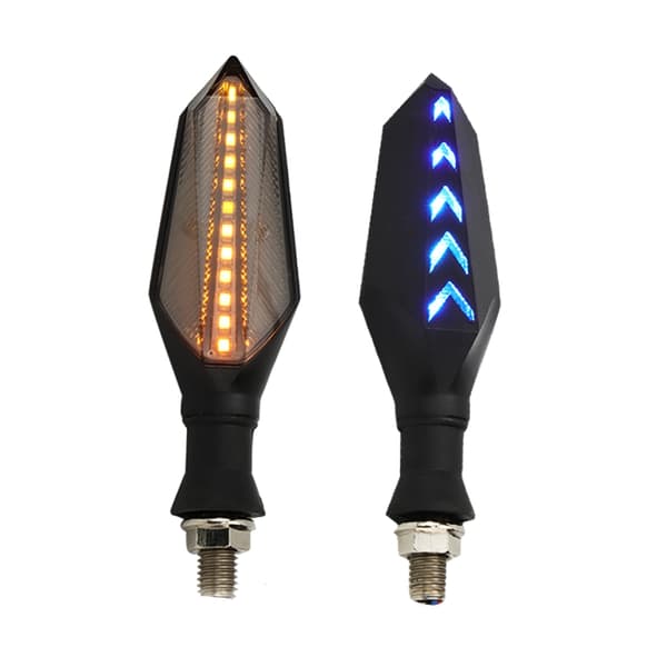 2 stk. Motorcykel LED Flydende Vand Blinklys Indikator Lys Gul
