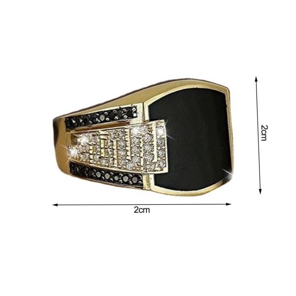 Legering Ring Svart Diamant Smykker Gave Legering Naturlig Edelstein Giftering For Party US 13