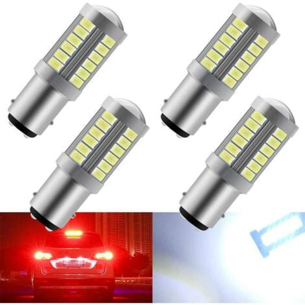 Valkoinen 1157 BAY15D P21/5W 5630 33SMD Canbus LED-polttimot 900LM Super Backup Light Seisontavalo Jarru Takasumuvalo Asento