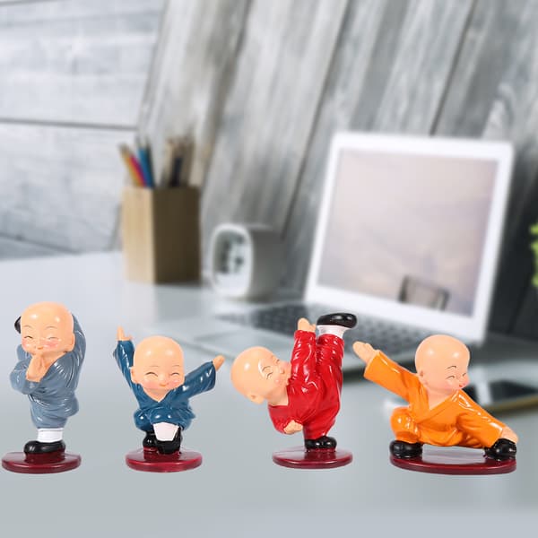 Kungfu Little Monk Figurine Set - Buddhism Skulptur Heminredning & Present