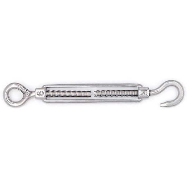 Mecollection M4/m5/m6/m8 304 rustfrit stål krog-og-øje spændespænde - 5 stk.