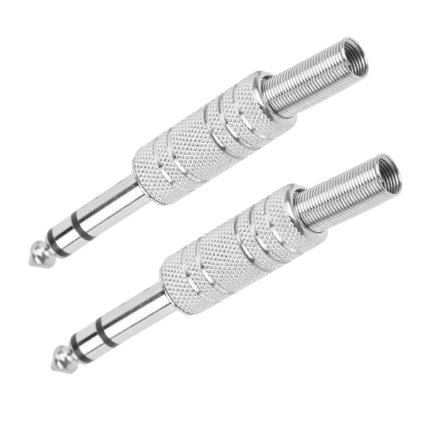 2 st 6,35 mm stereo ljudadapter hane koppling skarv gitarr hörlurar rak jackkontakt