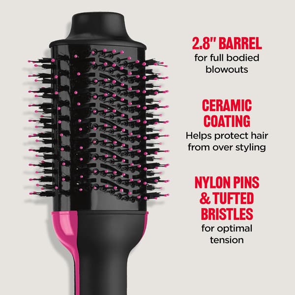 One-Step Volumizer Hårtørrer og Styler, 2,8 tommer cylinder, Sort