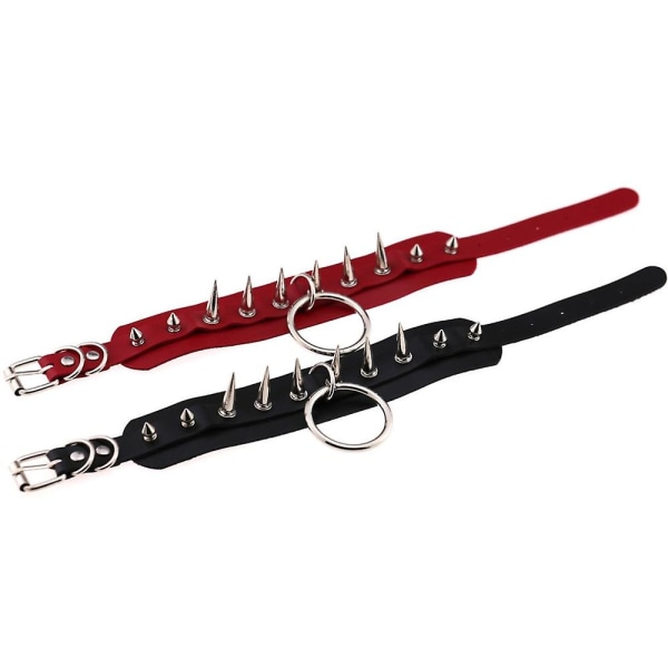 Black Spike Punk Harajuku O-ring Cosplay Club Party smykker rose red