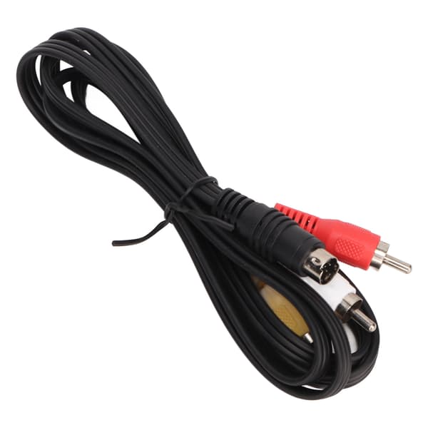 Mini DIN 7-stift till 3 RCA hane kontakt videoadapterkabel röd gul vit 1,5 m