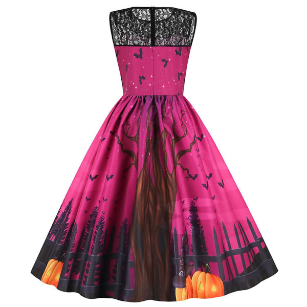 Kvinnors ärmlös halloween print A-linje kjol M JY15349