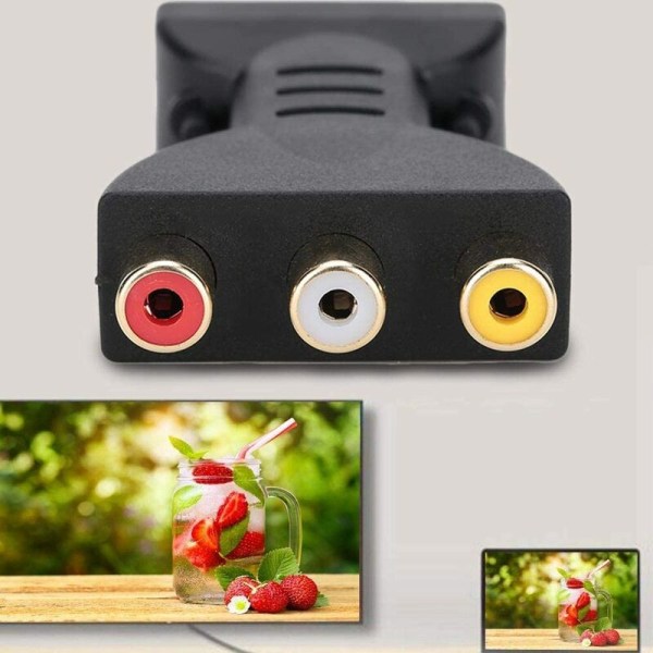 hdmi til av-konverter rød, hvid og gul hdmi til av-adapterkabel 3rca lyd- og videosynkroniseringsadapter