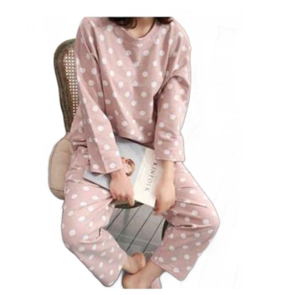 Tunn prickig pyjamas med långa ärmar XL