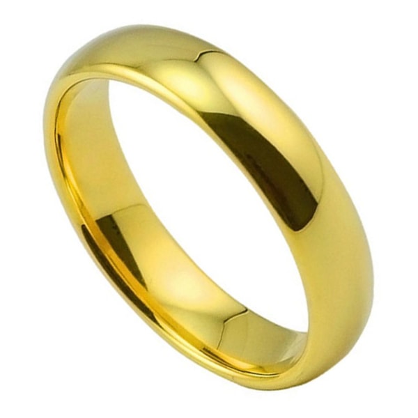 Unisex enkel hög polsk vanlig kupol fingerring par förlovningssmycken present Rose Gold US 11