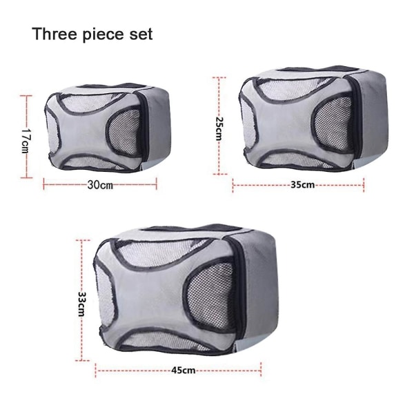 Compression Packing Cubes Bag for Travel Utvidbar pakkeboks gray