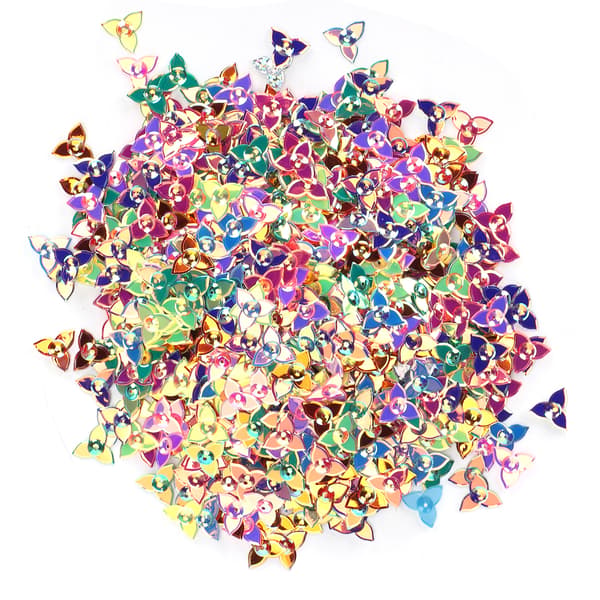 Konfetti Blomformade Glitter Paljetter Fest Bröllopsdekorationstillbehör 1,5 cm Triangulära Blommor
