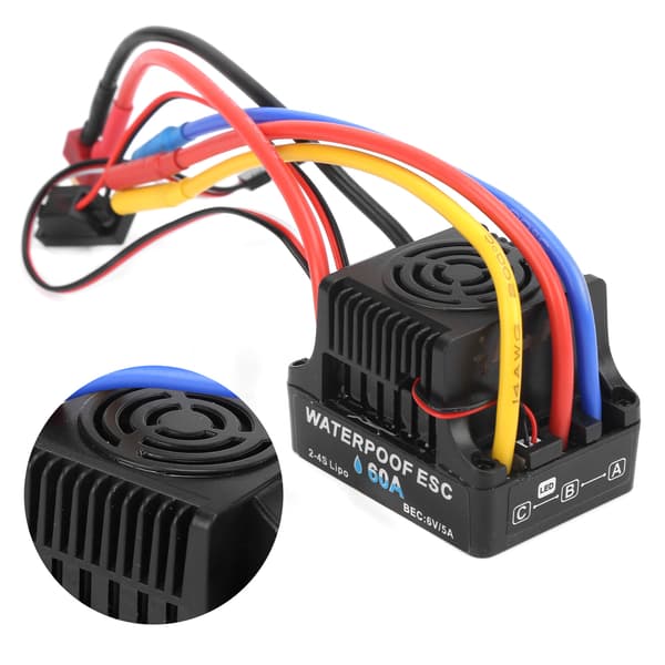 RC 60A børsteløs elektronisk hastighetskontroll ESC for 1/8 1/10 RC-bil