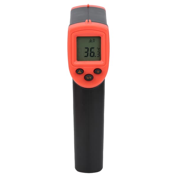 Beröringsfri LCD-infraröd digital termometer (röd)