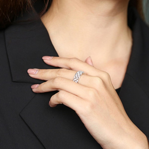 Kvinder Ring Multi Størrelser Shining Indlagt Faux Crystal Finger Ring til dagligt slid US 6