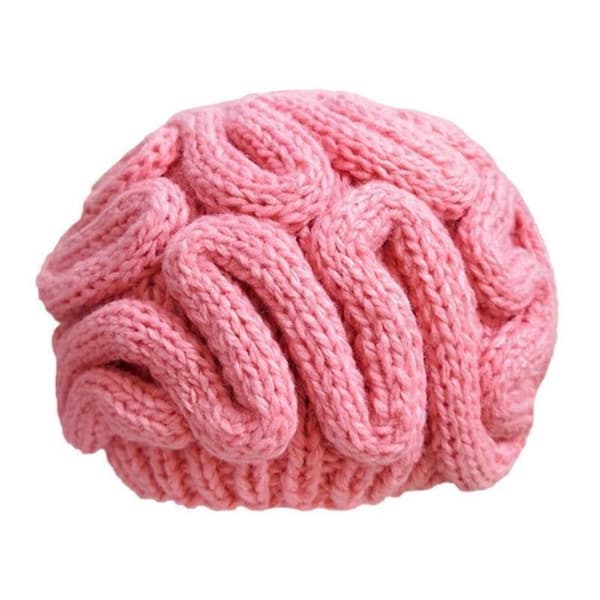 Håndstrikket ullhatt - Rosa