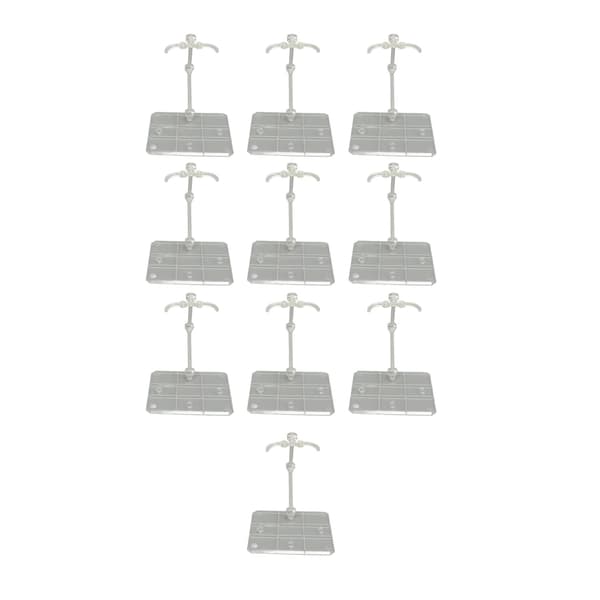 10 sæt Transparent Akryl Action Figur Stand Anime Display Holder Base Support