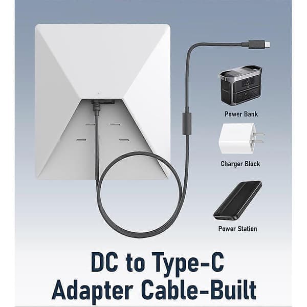 Til Mini USB C til DC forlængerkabel 18CM, vandtæt strømkonverteradapter, USB C strømkabel Grey