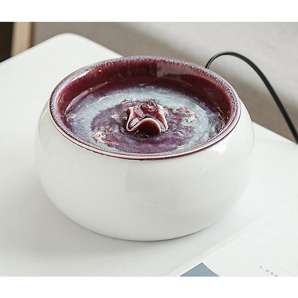 USB Mute Filter Live Spring Cat Water Dispenser White