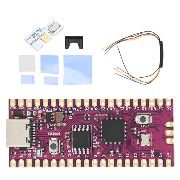 Raspberry Pi Board Dual Core 264KB ARM Cortex M0+ Prosessor Microcontroller Board med SD2SP2 SDLoad SDL Adapter Hvit